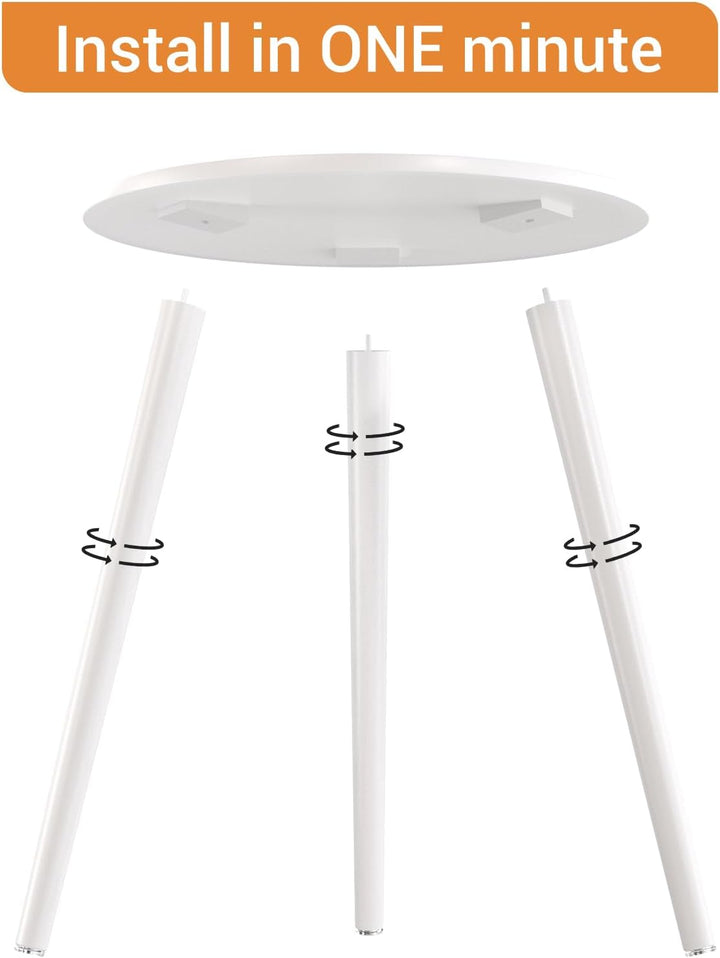 APICIZON Beistelltisch, Couchtisch rund Ø 42 cm, Höhe 51 cm, Sofatisch mit Beinen aus Massivholz, Sk