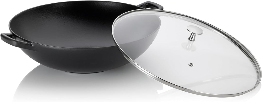 kela 12475 Calido Wok, Cast Iron, 4 liters Schwarz, Schwarz