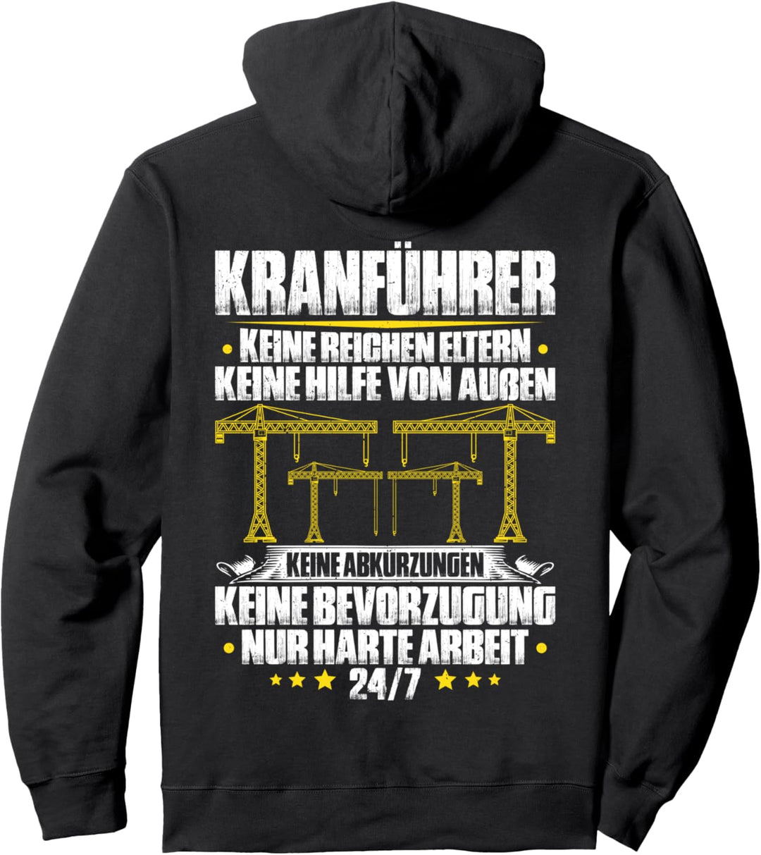Kranfahrer Harte Arbeit Kran Kranführer Pullover Hoodie