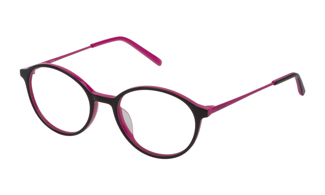 Sting Unisex VST1855109CV Sonnenbrille, Black Top+Violet/Fuchsia, 51/19/140