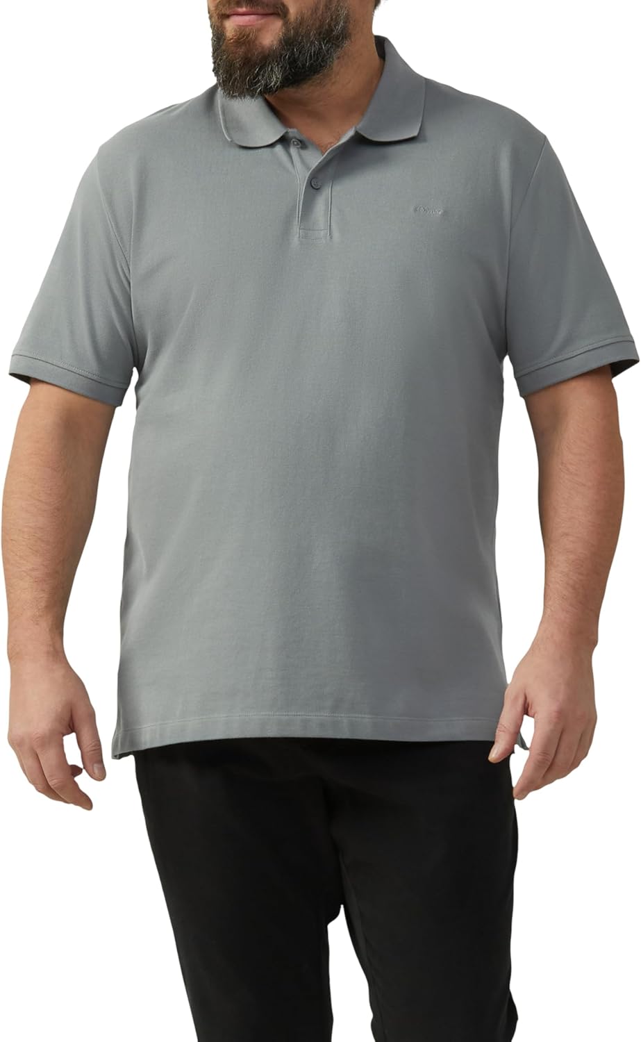 s.Oliver Herren Polohemd Single Polohemd 4XL Grosse Grössen Grau, Single Polohemd 4XL Grosse Grössen