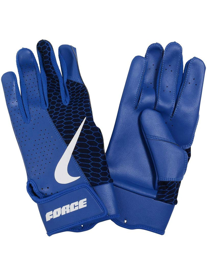 Nike Force Edge Kunstleder Baseball Handschuhe, Batting Gloves S royal, S royal