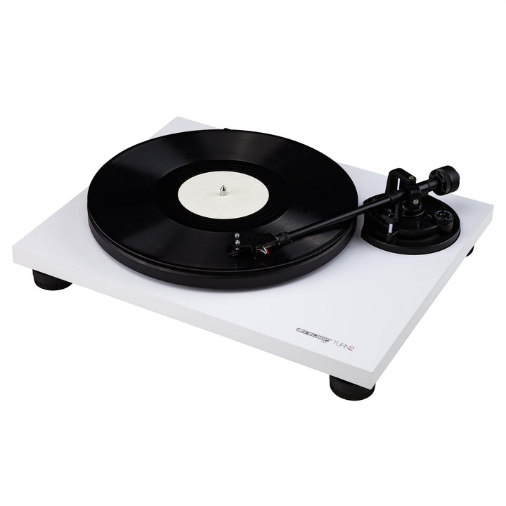 Reloop Turn 2-Wei Analoger HiFi Plattenspieler für Audio Puristen, Weiss, Weiss