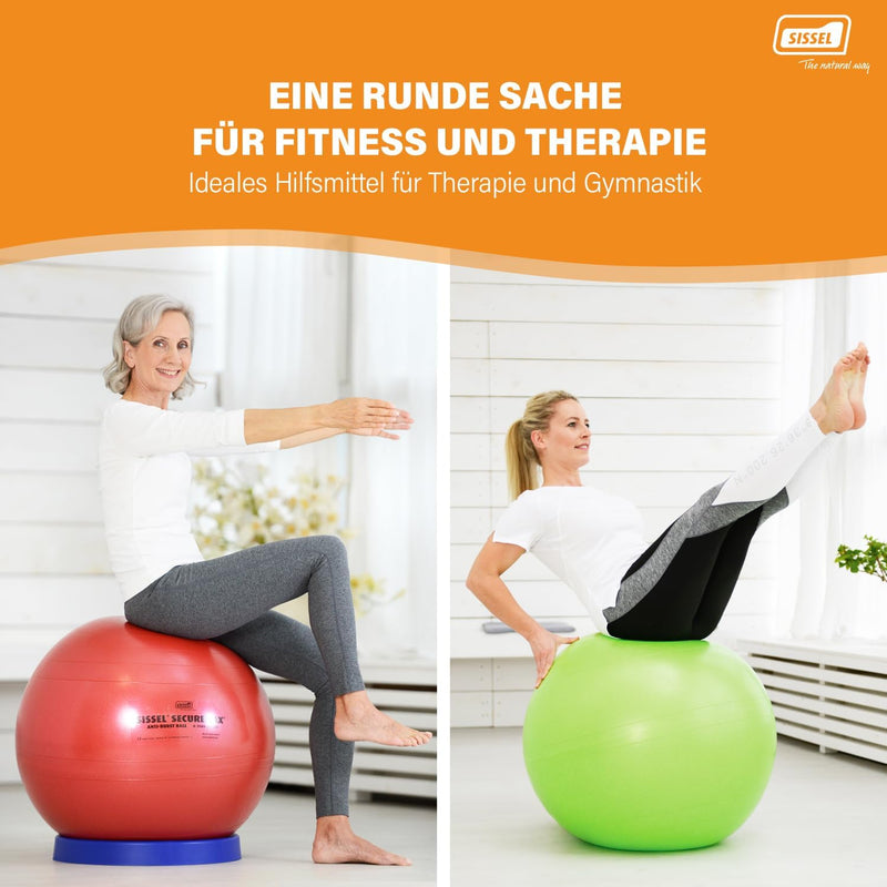 Sissel SECUREMAX Gymnastikball | Belastung bis 500 kg | 100% PVC & recyclebar | Für Fitness & Therap