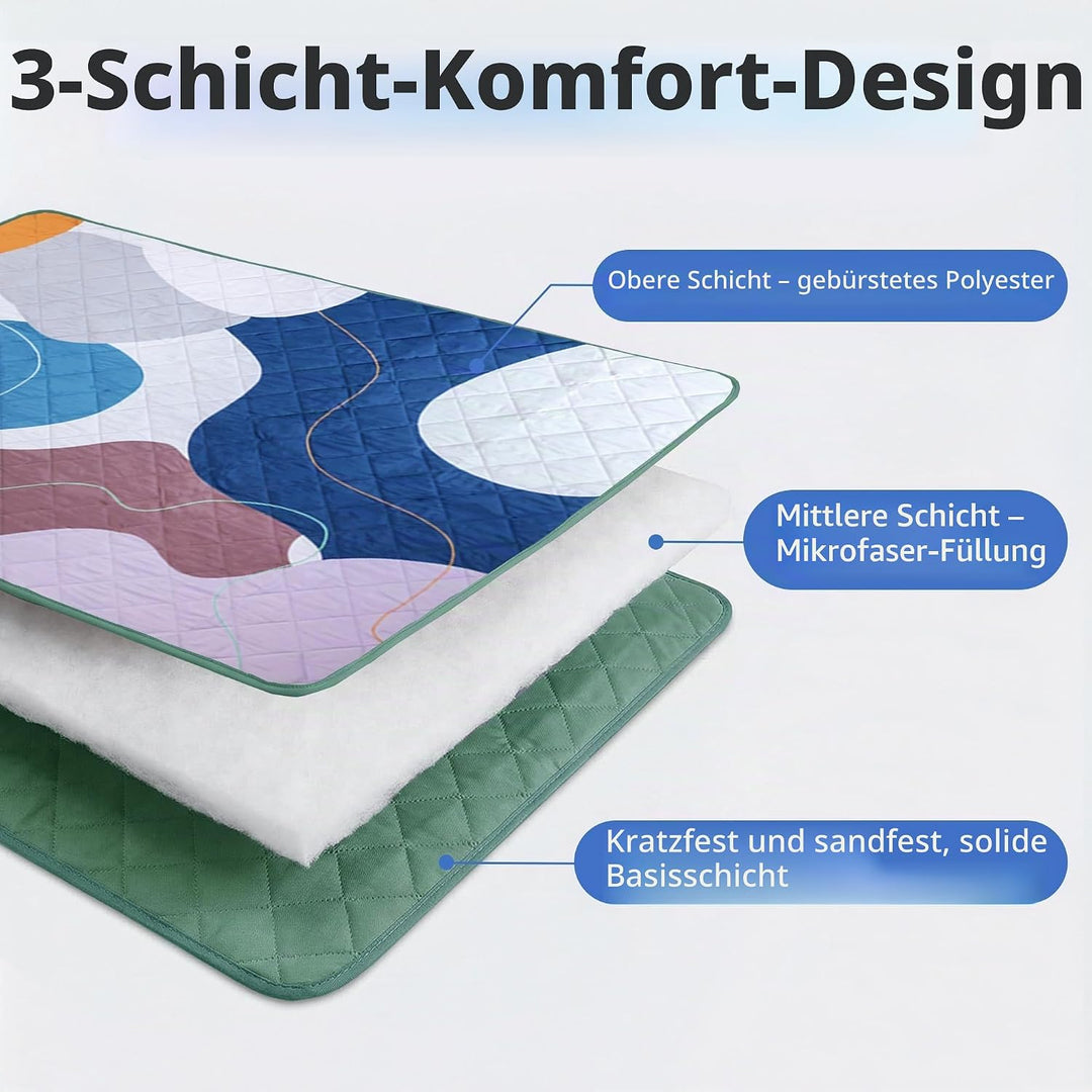 Exclusivo Mezcla wasserdichte Picknickdecke, Waschbare Stranddecke für Camping, Tragbare Outdoor Dec