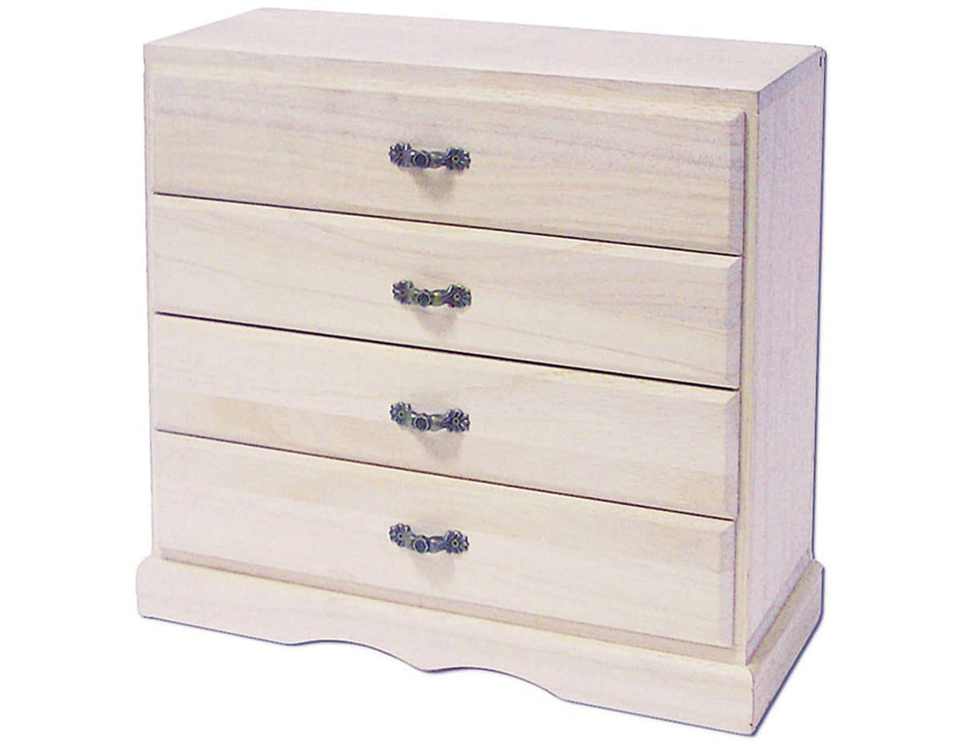 INNSPIRO Tisch-Kommode aus Flossholz, 4 Schubladen, 30 x 13 x 28 cm.