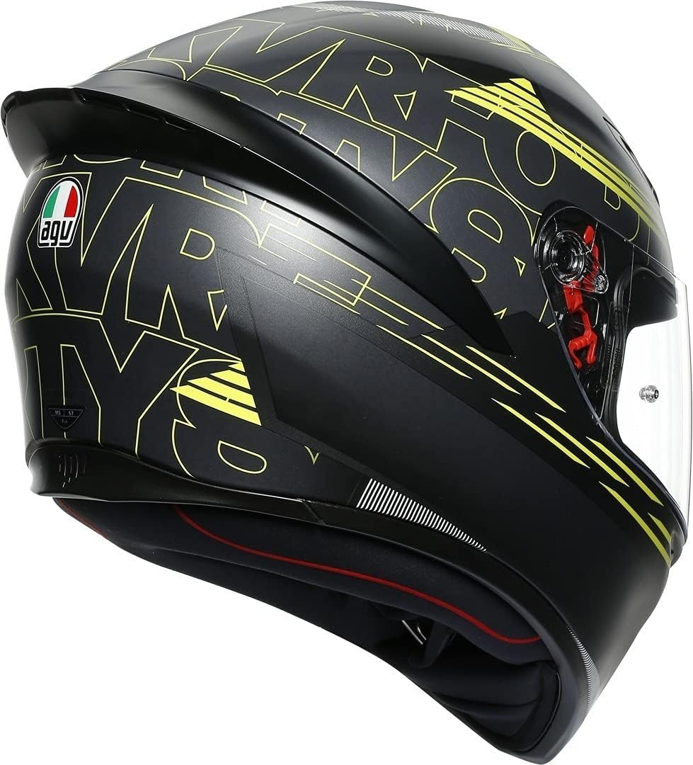 AGV Unisex-Adult K1 E2205 Top Motorrad Helm XS Schwarz, XS Schwarz