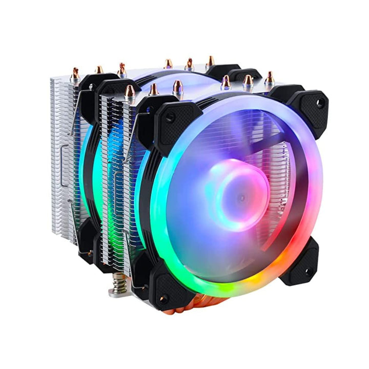 Gelid Solutions Glacier RGB – Twin Tower mit 6 Power Heatpipes – 2X 120mm-ARGB-PWM-Lüfter – TPD 220W