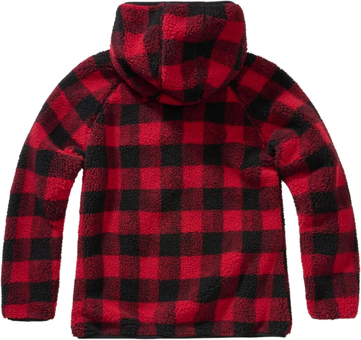 Brandit Women Teddyfleece Jacket Hooded, many colours, Grössen XS bis 5XL XS red/black, XS red/black