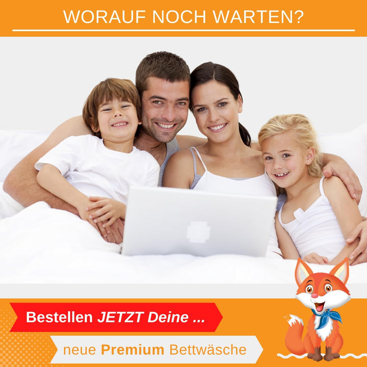 Aminata kids Bettwäsche 135x200 Sterne blau Baumwolle Stern-Motiv, Reissverschluss weich &amp; atmungsak