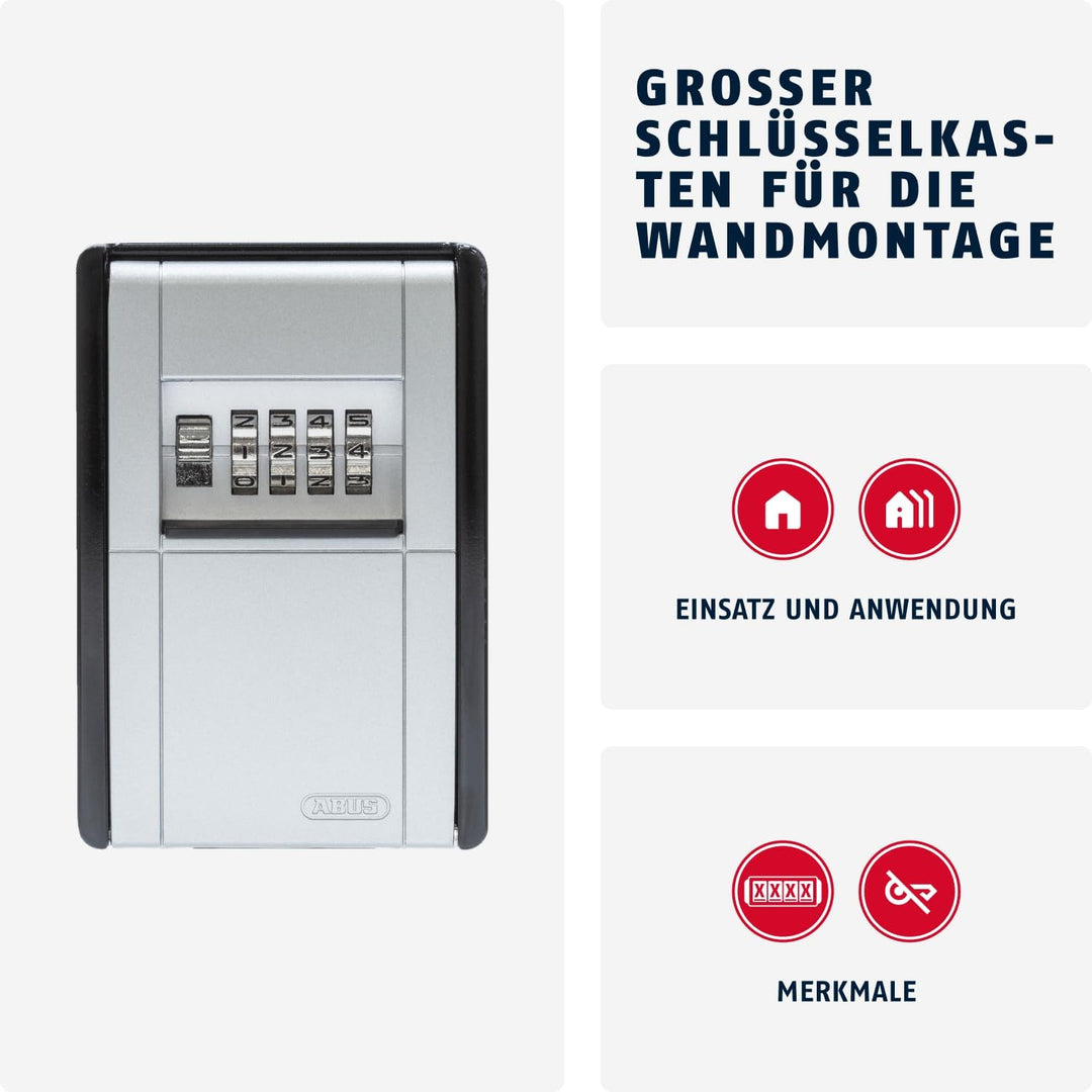 ABUS KeyGarage 787 BIG - Schlüsselbox zur Wandmontage - für bis zu 50 Schlüssel oder kleine Wertgege