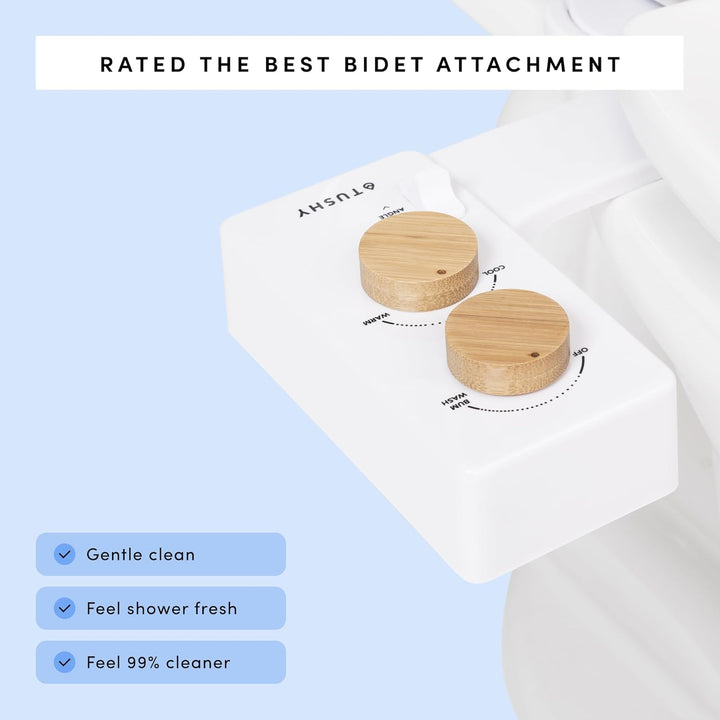 TUSHY Selbstreinigender Bidet-Aufsatz für kaltes bis warmes Wasser Einfache universelle DIY-Installa