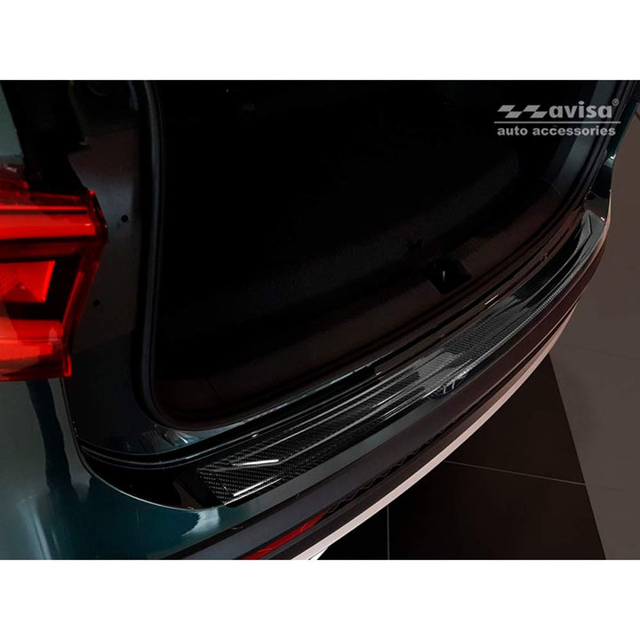 Avisa Echtes 3D Karbon Heckstossstangenschutz kompatibel mit Seat Tarraco 2019-