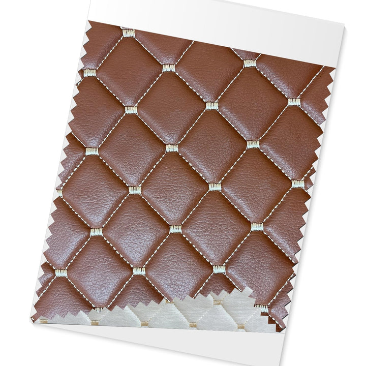OMAC Geprägte Schwarz Kunstleder Auto Polsterung Leder Patches | Interieur Zubehör mit Diamant-Stich