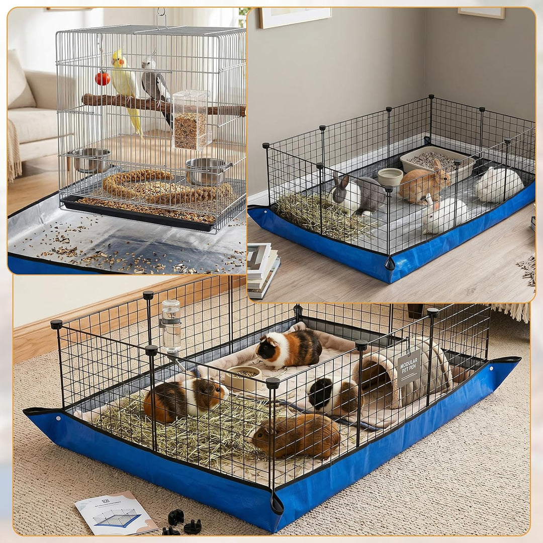 XL Unterlage für Meerschweinchen käfig - waschbar, wasserdicht | Oxford-Stoff, saugfähig, wiederverw