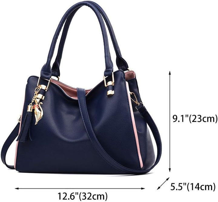 BUKESIYI Damen Tasche Umhängetasche Handtasche Frauen Klein Schultertasche Weekender Lack PU Leder C