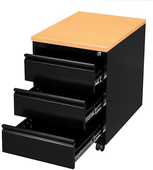 Lüllmann Büro Rollcontainer komplett montiert Frontgriffleiste 3 Schubladen 62x46x59cm (HxBxT) tiefs