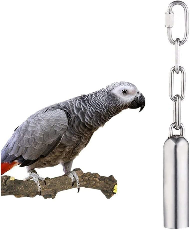 2 Stück Glocke für Papageien, Edelstahl-Glocke Spielzeug Edelstahl Glockenspielzeug, für Papagei Ara