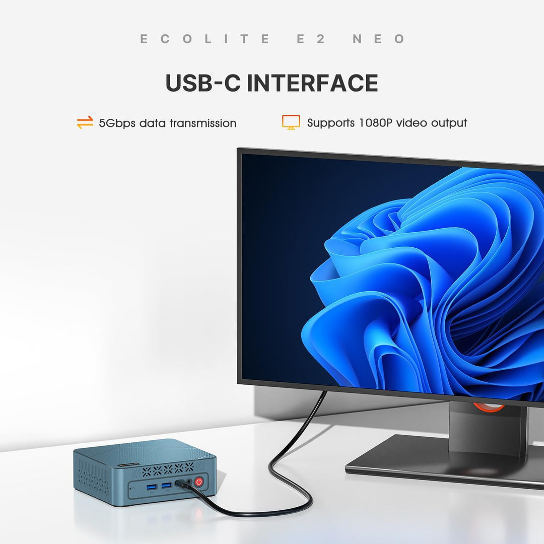 BOSGAME E2 Neo Home-Office-Mini PC, Ryzen 5 3500U (übertrifft N150/4300U, bis zu 3,7 GHz), 16 GB DDR