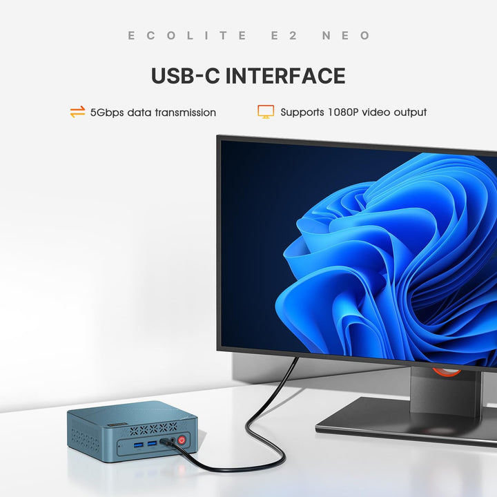 BOSGAME E2 Neo Home-Office-Mini PC, Ryzen 5 3500U (übertrifft N150/4300U, bis zu 3,7 GHz), 16 GB DDR