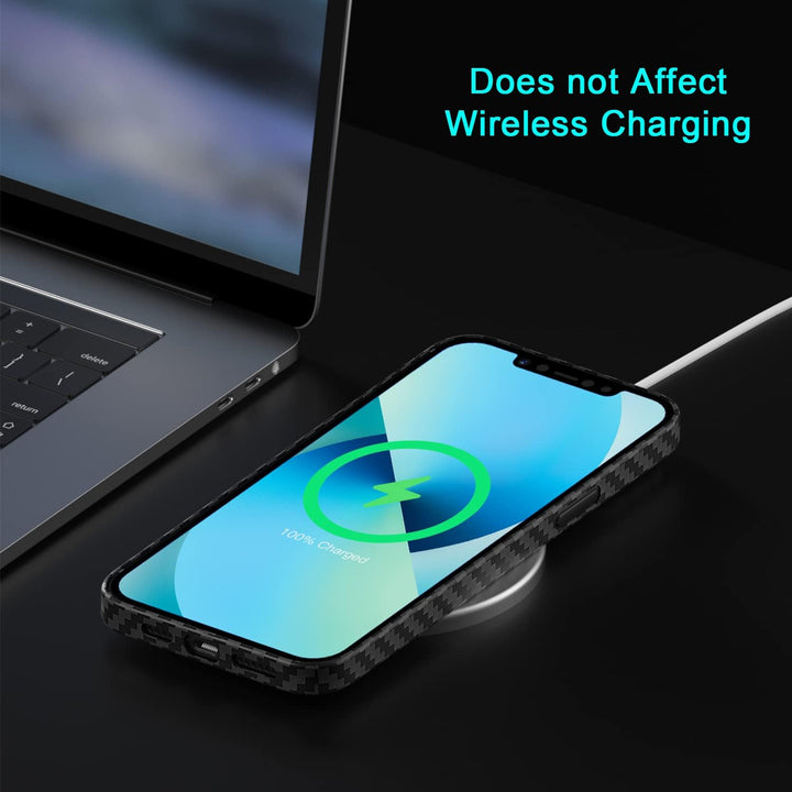 memumi Carbon Hülle für iPhone 13, 100% Aramidfaser Hülle, 0.5 mm Super dünne, Hülle aus echter Aram