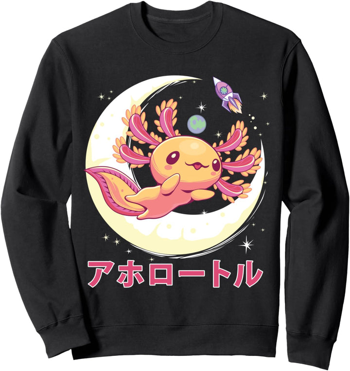 Pastell Goth Axolotl Kawaii Japanische Anime Ästhetik Nu Goth Sweatshirt