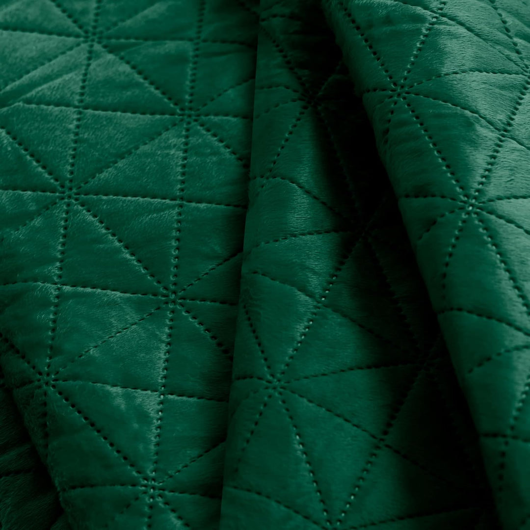 AmeliaHome Tagesdecke 170x270 cm grün zweiseitig Steppung Velvet Samt Laila Laila Grün 170x270 cm, L