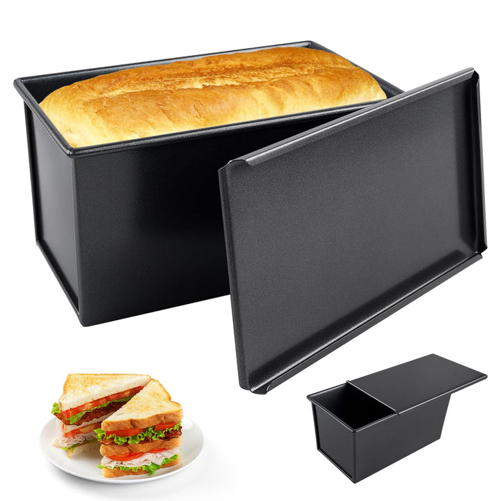 BORDEAG Brotbackform mit Deckel, Antihaft Brotformen Zum Backen, Brotbackform, Brotbackformen, Backf