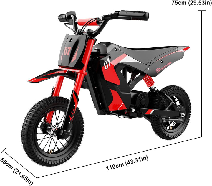 EVERCROSS EV12M Elektro Motorrad Kinder, Elektromotorrad mit 300W Motor, 3 Geschwindigkeitsmodus, 15
