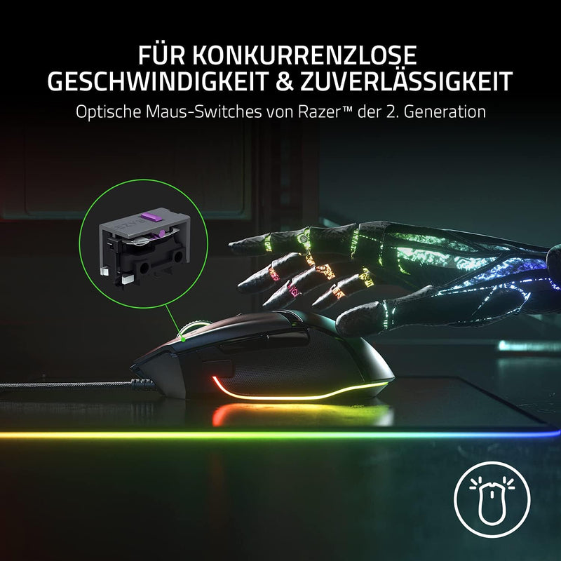 Razer Basilisk V3 - Kabelgebundene Gaming-Maus (10+1 programmierbare Tasten, HyperScroll-Neigungsrad