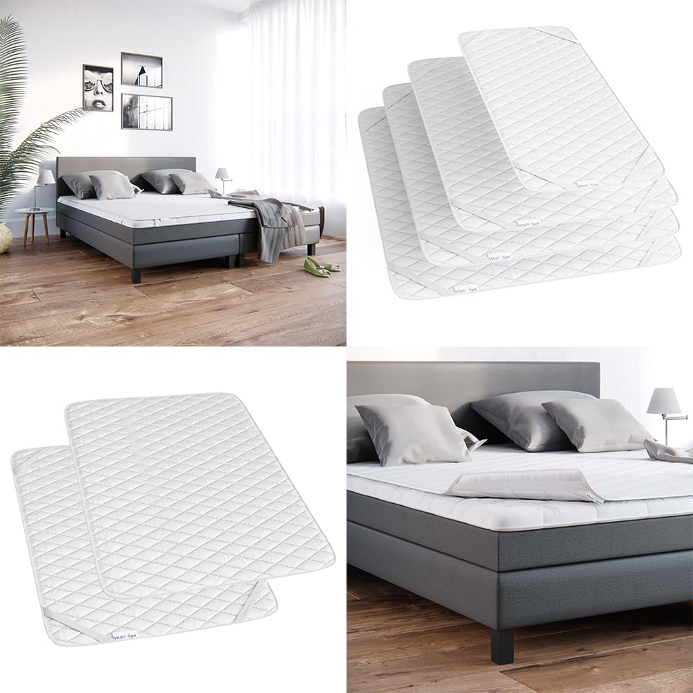Vitalispa Matratzenschoner, Weiss, 140 x 200 cm Versteppung, 140 x 200 cm