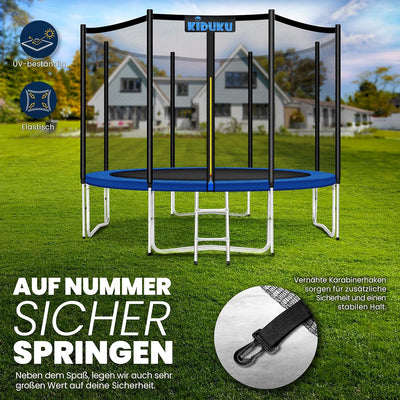 KIDUKU Trampolin Ersatznetz Sicherheitsnetz Trampolinersatznetz Ø 244 305 366 427 cm Schwarz 427 cm