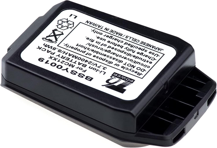 Akku für Zebra Barcode-Scanner, Teilenummer 82-105612-01, Li-Ion, 3,7 V, 2400 mAh (8,8 Wh) schwarz