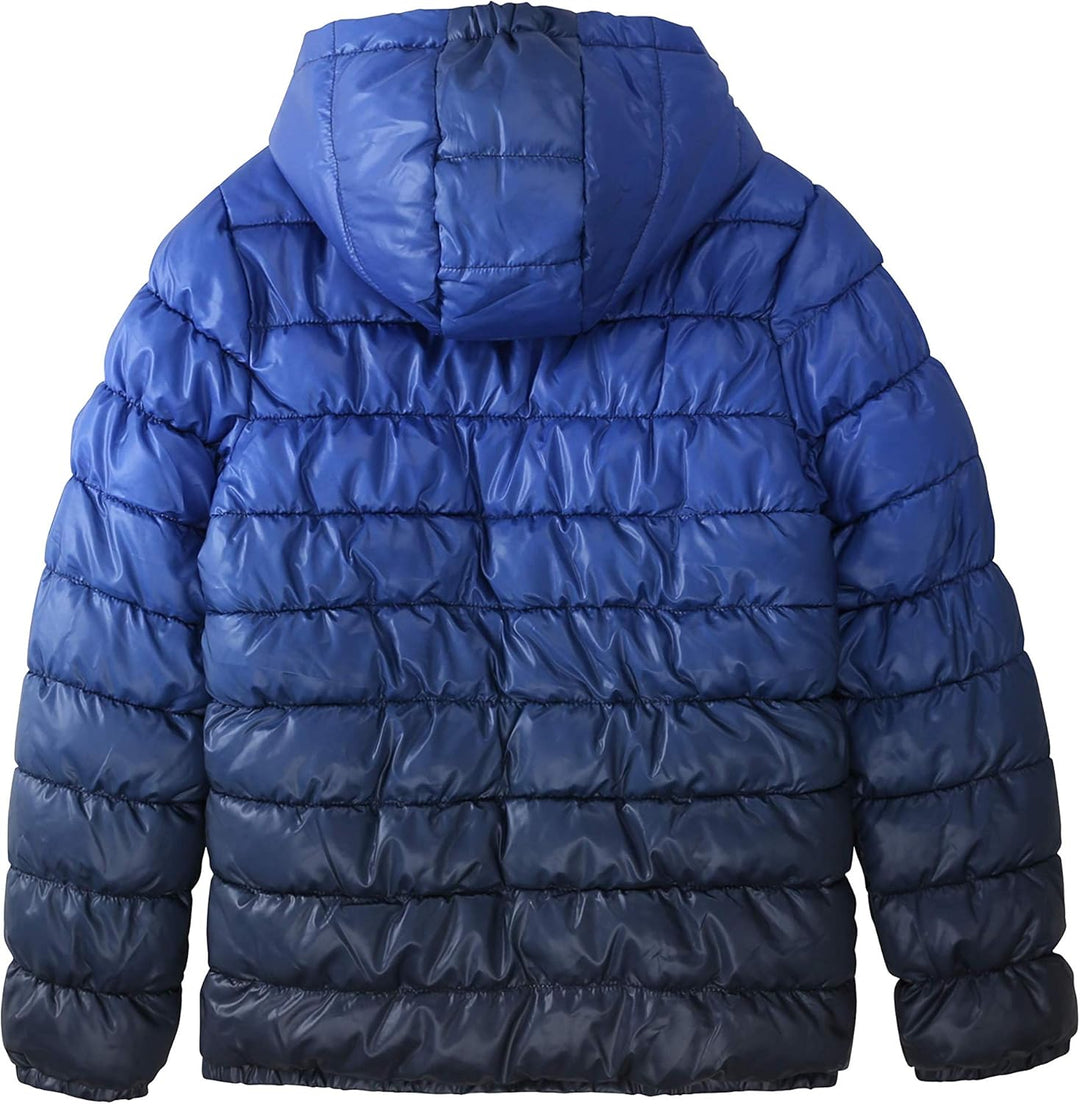 Krumba Jungen Wasserdicht Kapuze Puffer Jacken, 128 Dunkelblau
