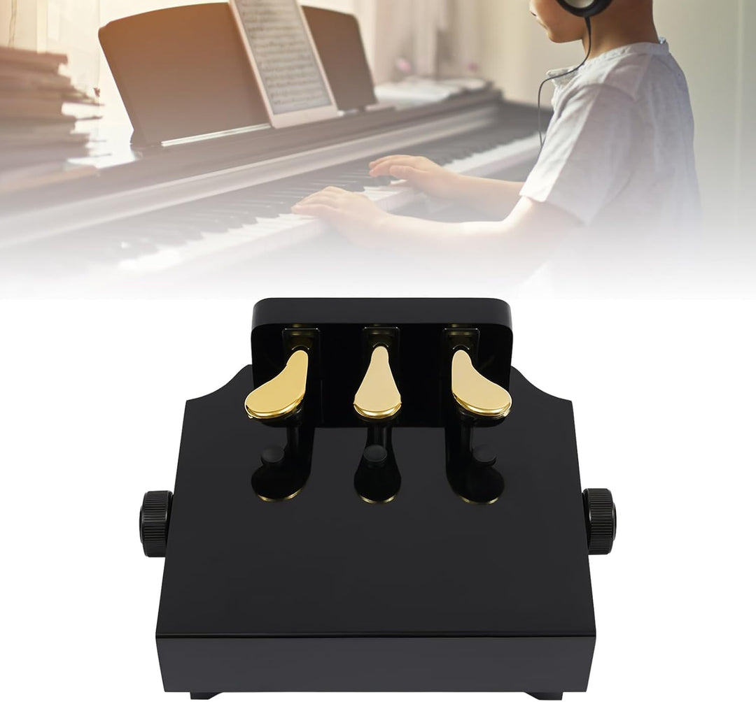 TaNeHaKi Klavier Sustain Pedal,Pedaleffekt Bank Mit 3 Pedalen,Klavier Hilfe ZubehöRteil,Extender Ped
