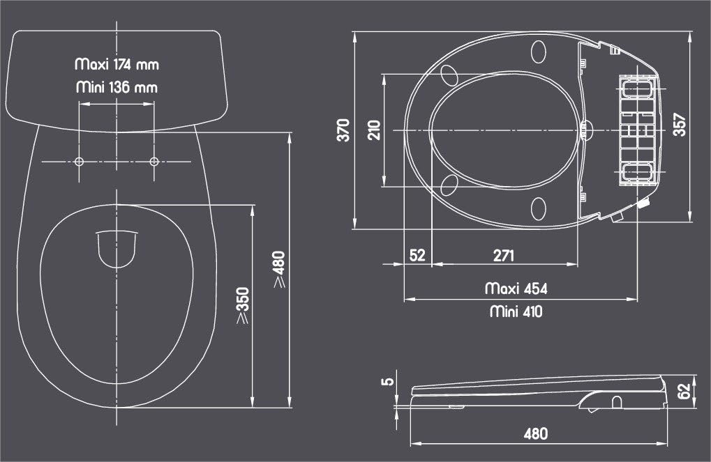Gelco Design 707490 WC-Sitz Cleanea, Duschfunktion, Weiss