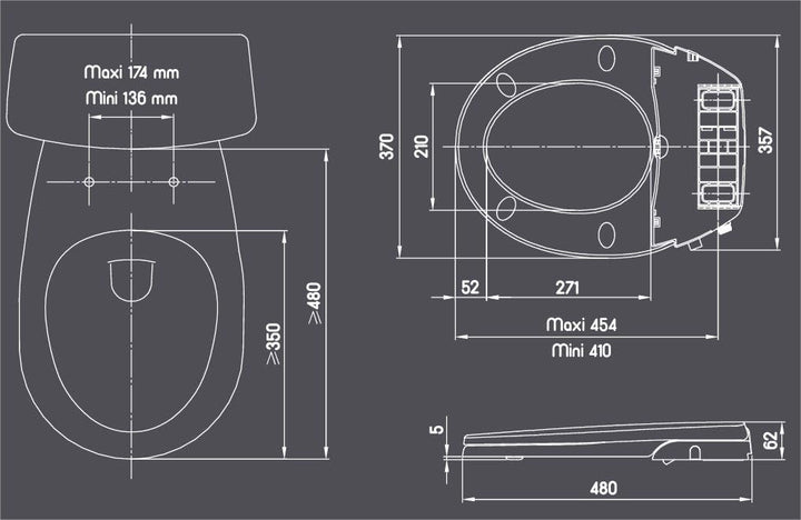 Gelco Design 707490 WC-Sitz Cleanea, Duschfunktion, Weiss