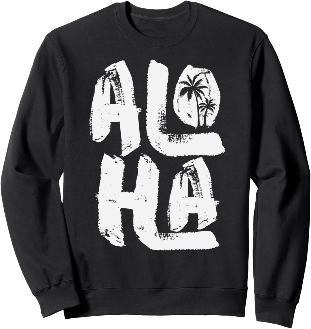 Vintage Retro Style Exotic Summer Typography Beach Aloha Sweatshirt