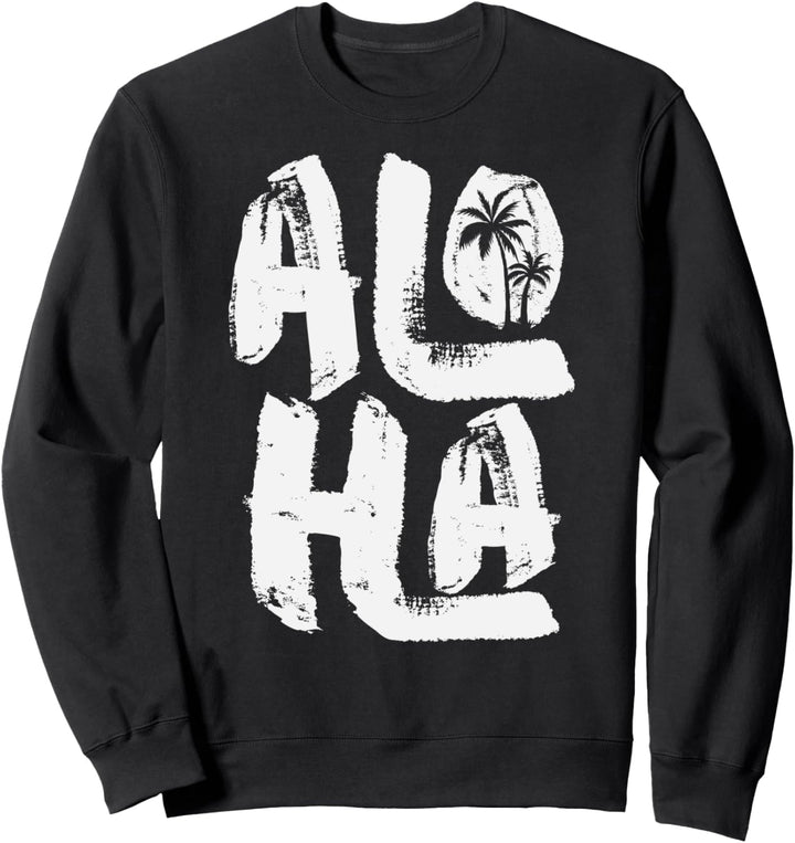 Vintage Retro Style Exotic Summer Typography Beach Aloha Sweatshirt