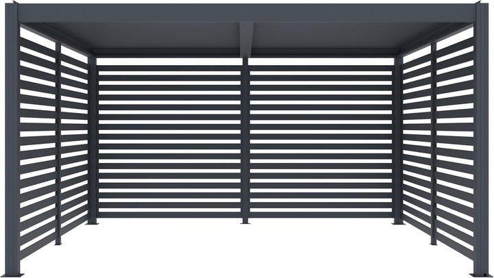Zubehör G21 Feste Lamellenwand 3,7x2,2 m für Pergola Austin Modern 3.7, Modern 3.7
