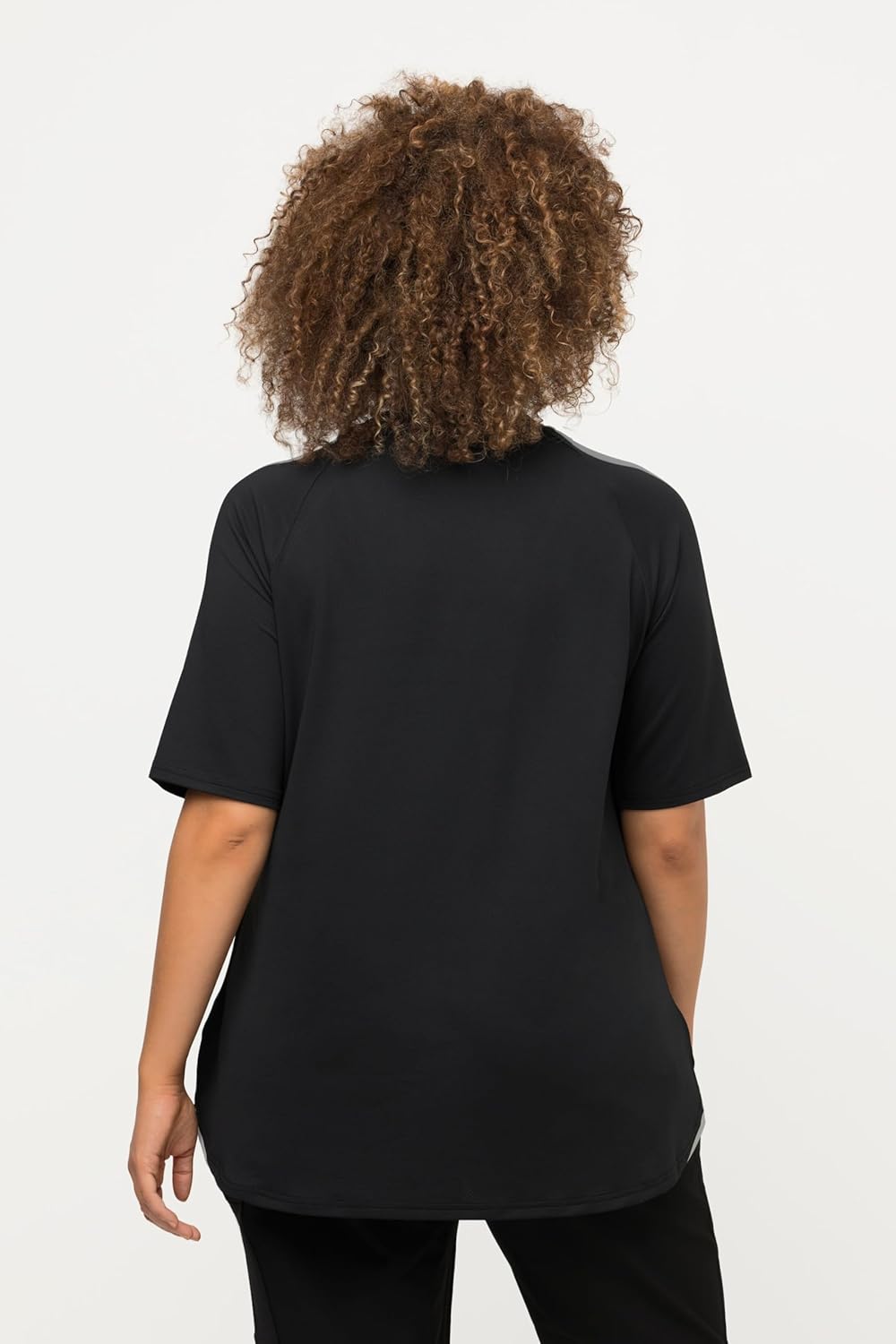 Ulla Popken Damen T-Shirts 42-44 Schwarz, 42-44 Schwarz