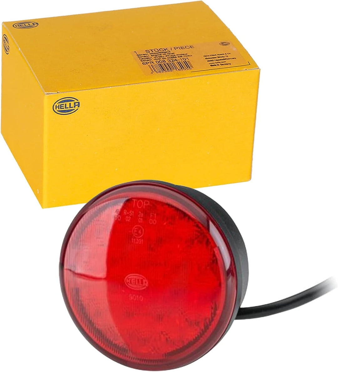 HELLA - Heckleuchte - 83mm - LED - 24/12V - Anbau/geschraubt - Lichtscheibenfarbe: rot - LED-Lichtfa