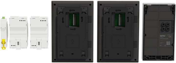 Schneider Electric Ritto Video-Gegensprechanlage, Twinbus IP Set mit App, 7 Zoll HD Monitor, 2-Famil