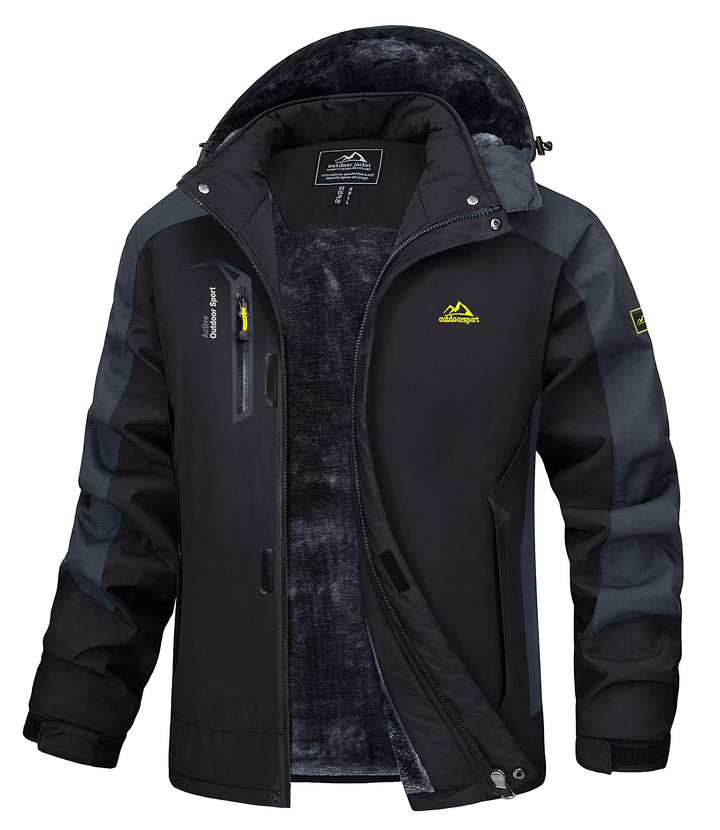 MAGCOMSEN Winterjacke Herren Warm Gefüttert Skijacke Wasserdicht Regenjacke Snowboardjacke Outdoor F