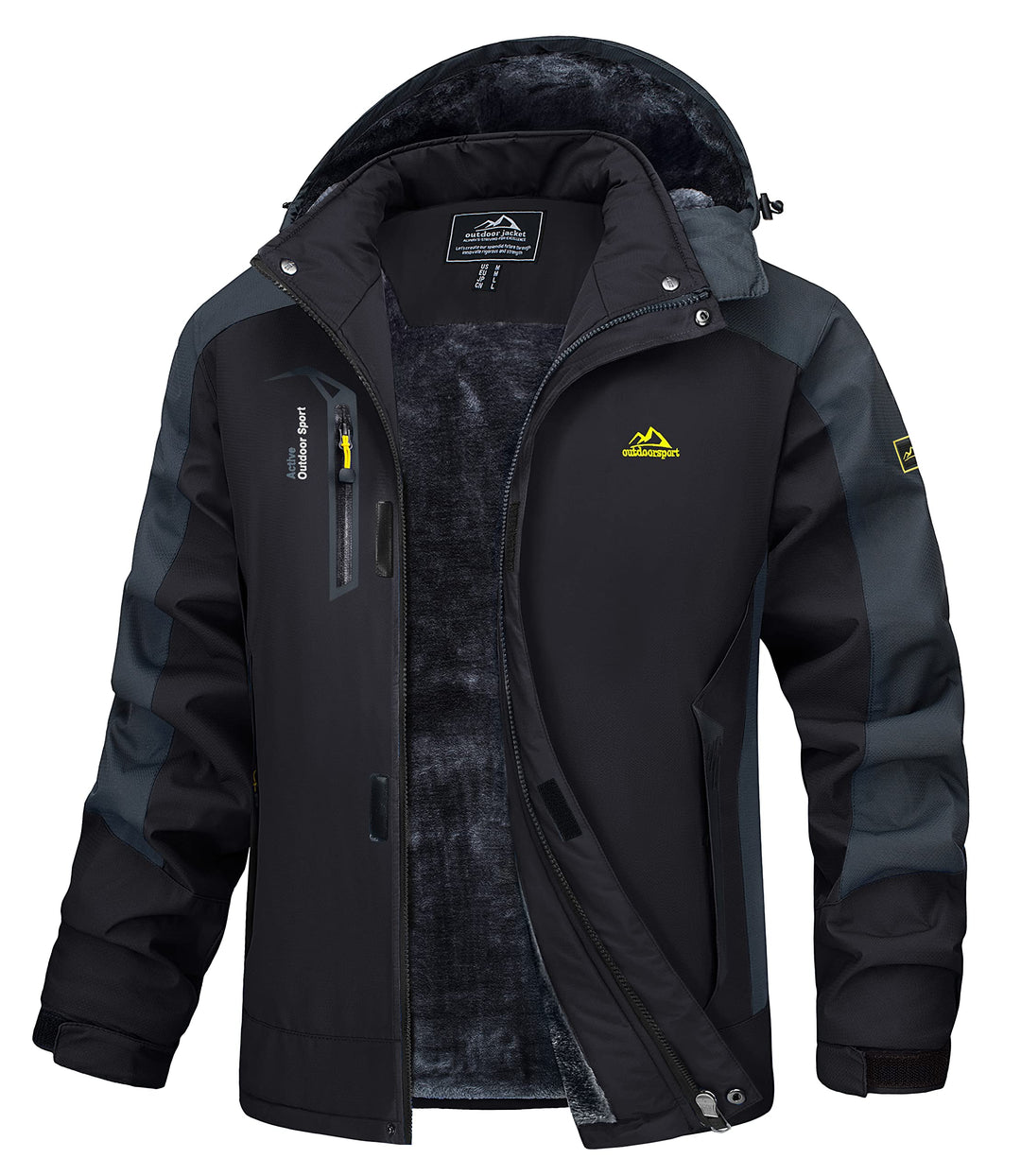 MAGCOMSEN Winterjacke Herren Warm Gefüttert Skijacke Wasserdicht Regenjacke Snowboardjacke Outdoor F