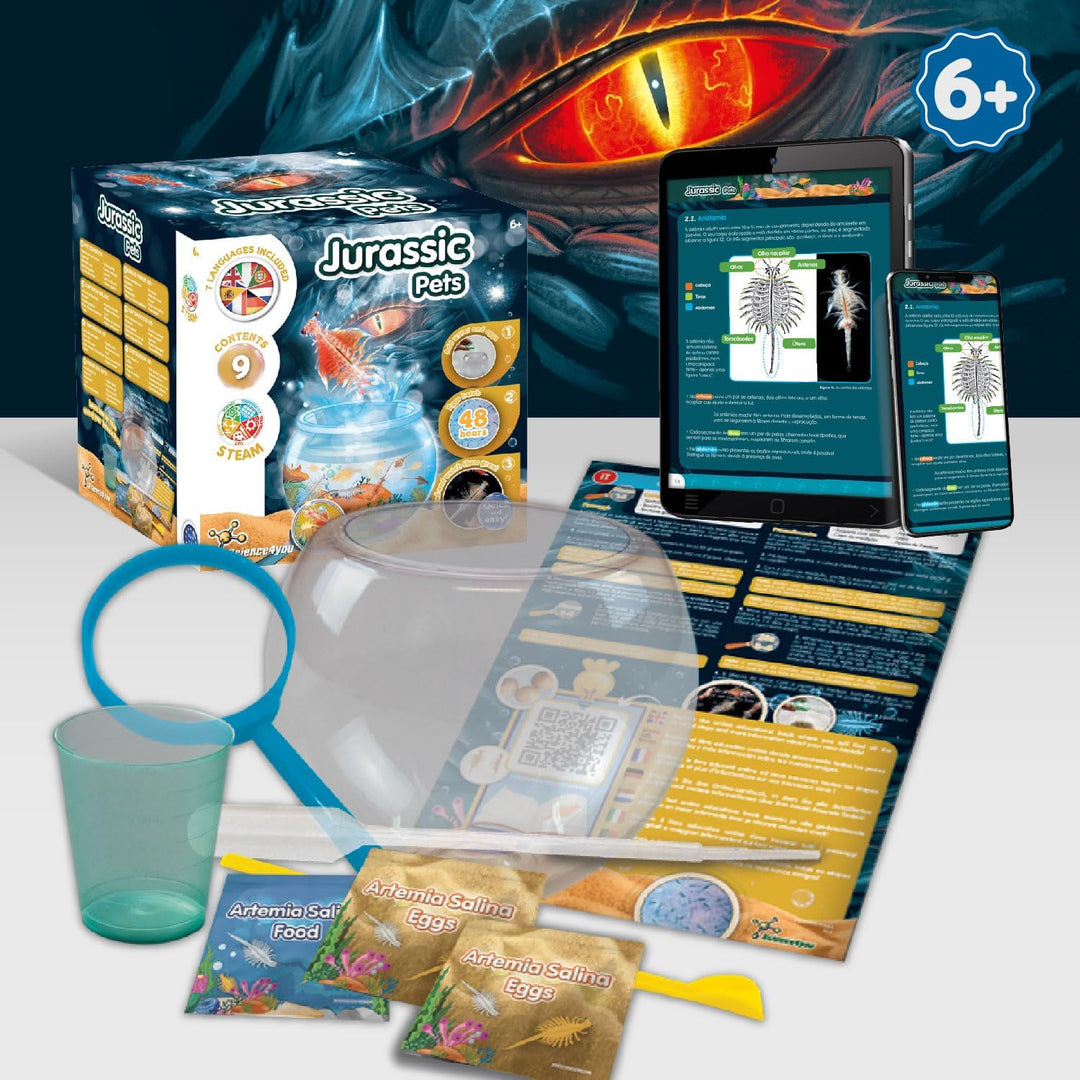 Science4you Jurassische Haustiere - Urzeitkrebse Züchten Set für Kinder mit Artemia Salzkreb (Famili