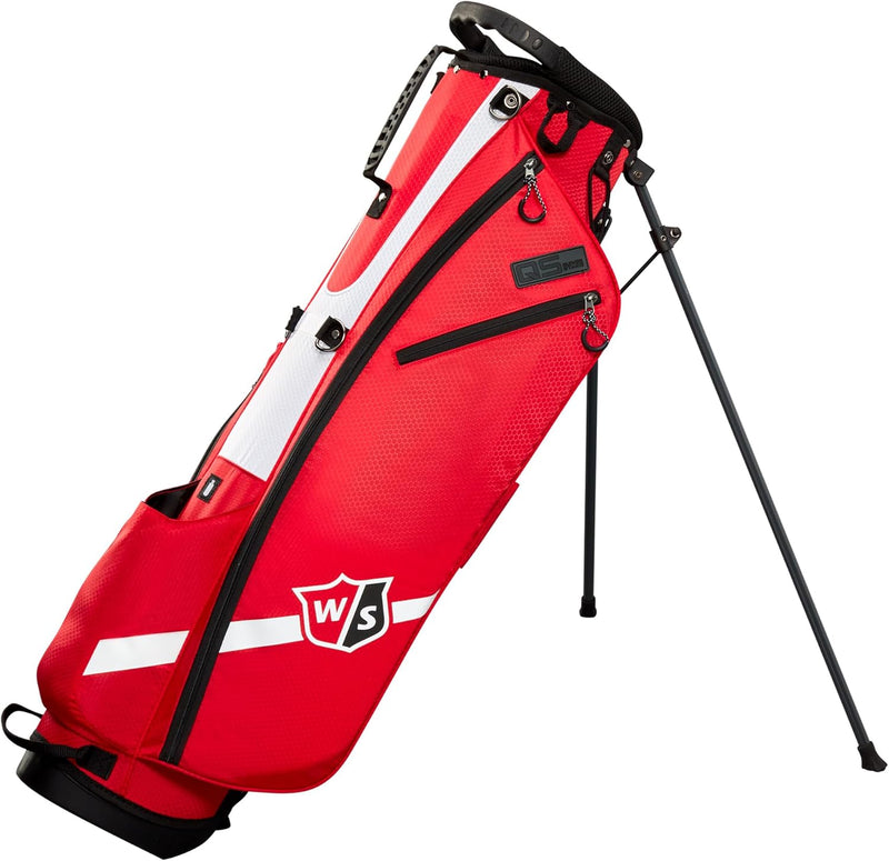 Wilson Unisex-Adult Ws Bag Qs Golf-Ständer-Tasche Einheitsgrösse Rot / Weiss / Schwarz, Einheitsgrös