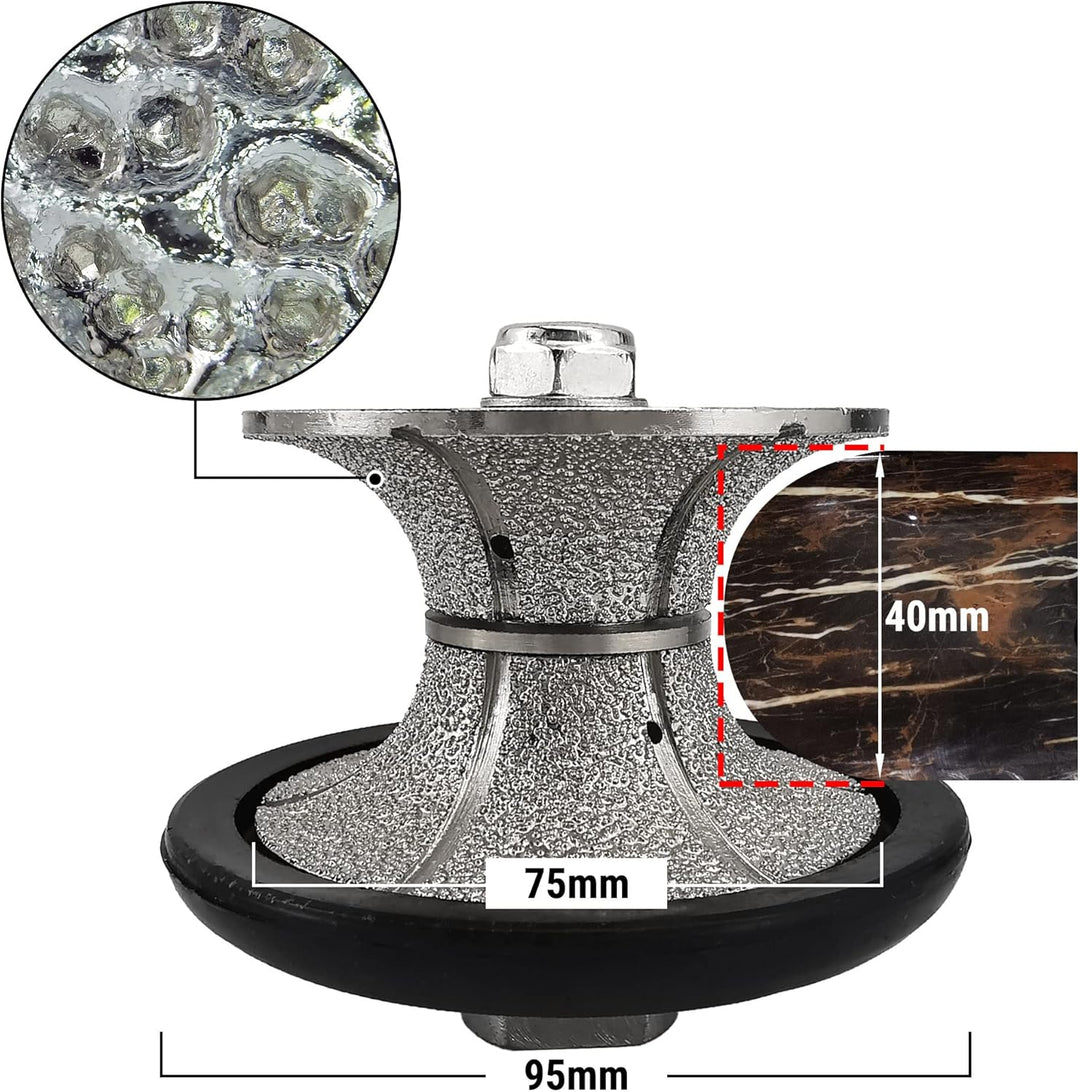 NBB Diamant-Profilscheibe Diamantfräser Fräsbohrer Trenn Reibahle Profilierungs-Bit für Porzellan Fl