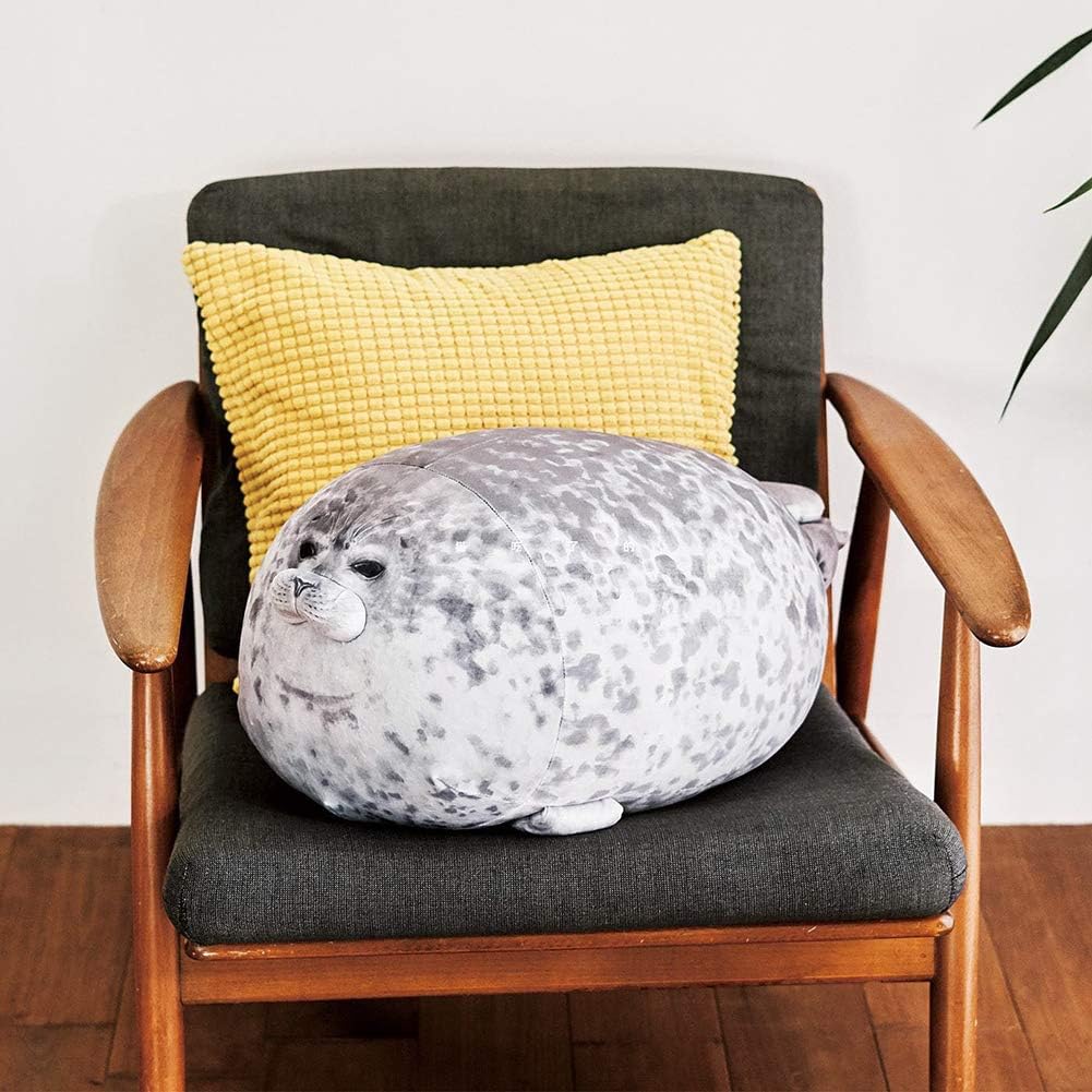 Chubby Blob Seal Pillow, Stuffed Animals Seal Plush Toy, Soft Cotton Plush Toys Hugging Pillow Doll