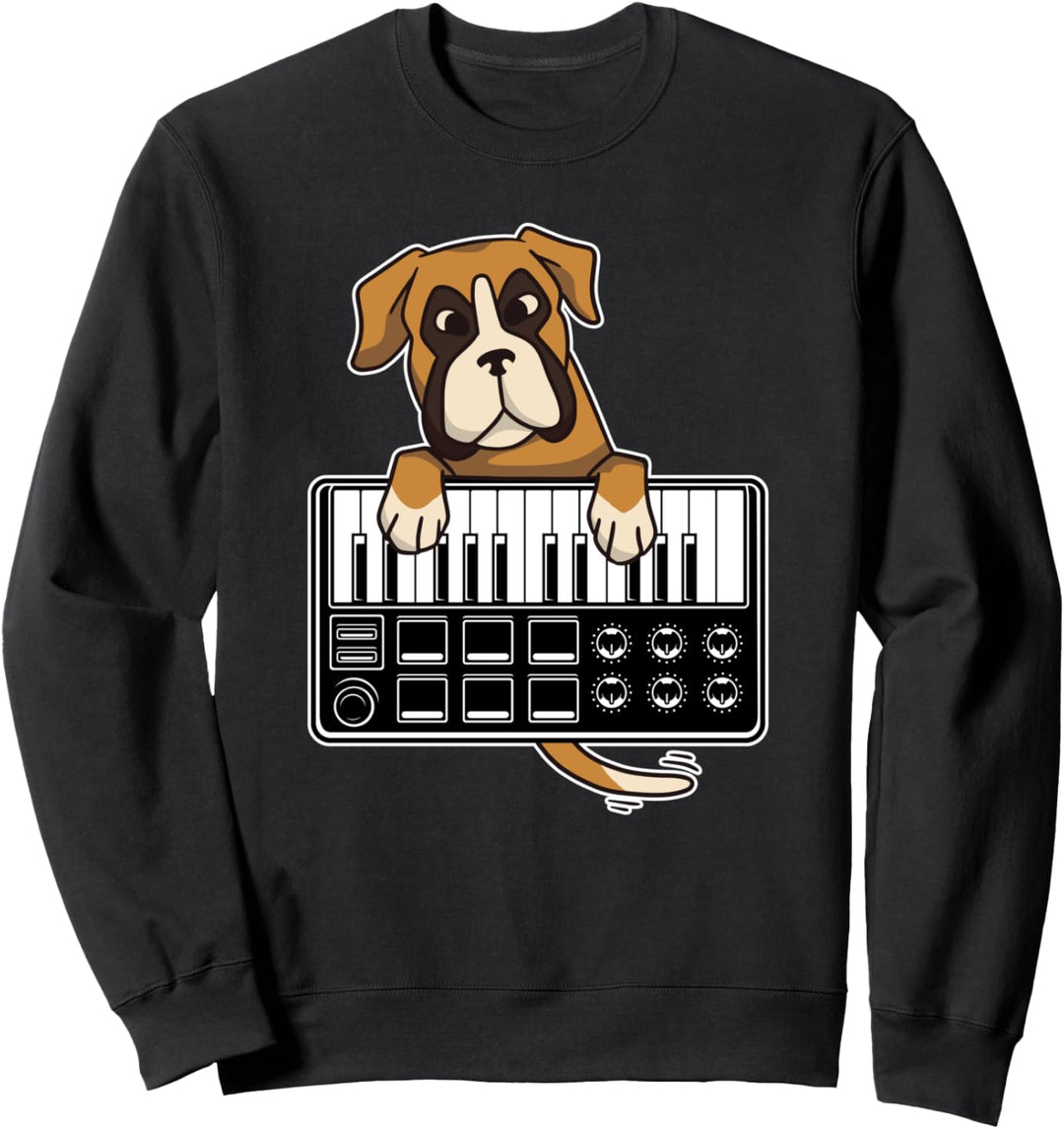 Modular Synthesizer Hund Techno Acid Keyboard Musik Sweatshirt